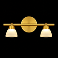 Aurelia 2-Light Brass Vanity Wall Lamp