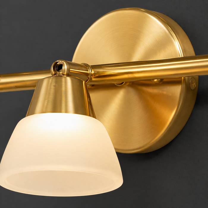 Aurelia 2-Light Brass Vanity Wall Lamp