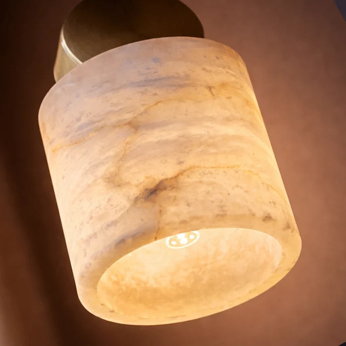 Aurelia Marble Cylinder Pendant Light