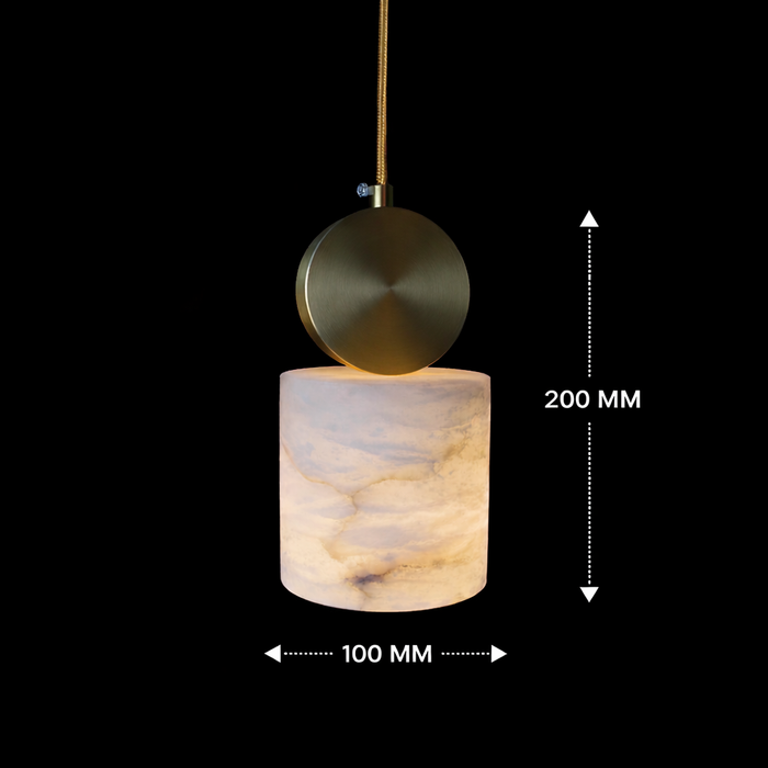 Aurelia Marble Cylinder Pendant Light