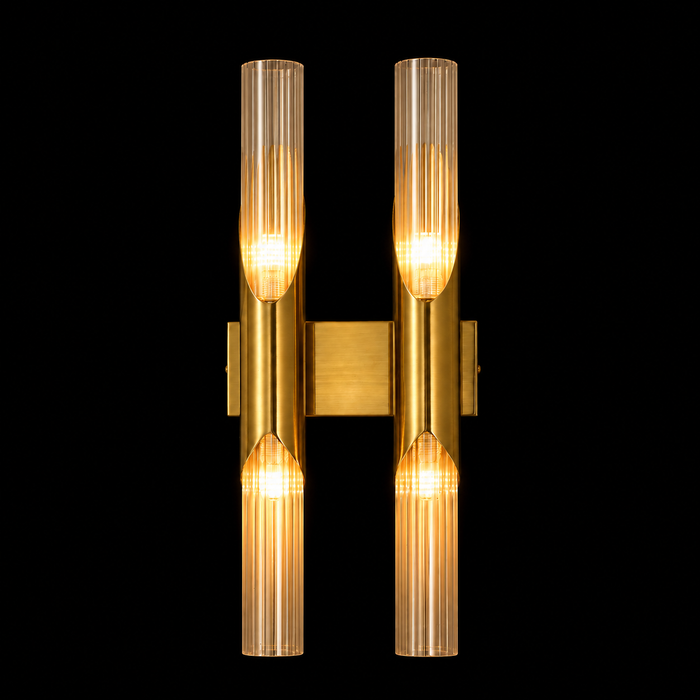 Aurelia Twin Reed Glass Wall Sconce