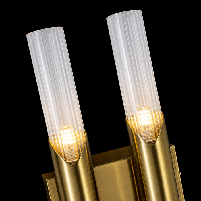 Aurelia Twin Reed Glass Wall Sconce