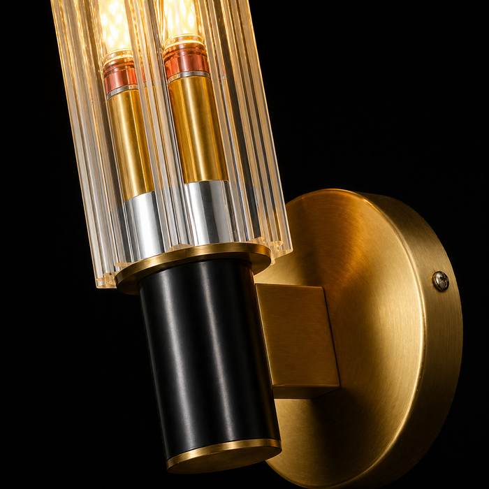 Aureline Fluted Crystal Wall Sconce
