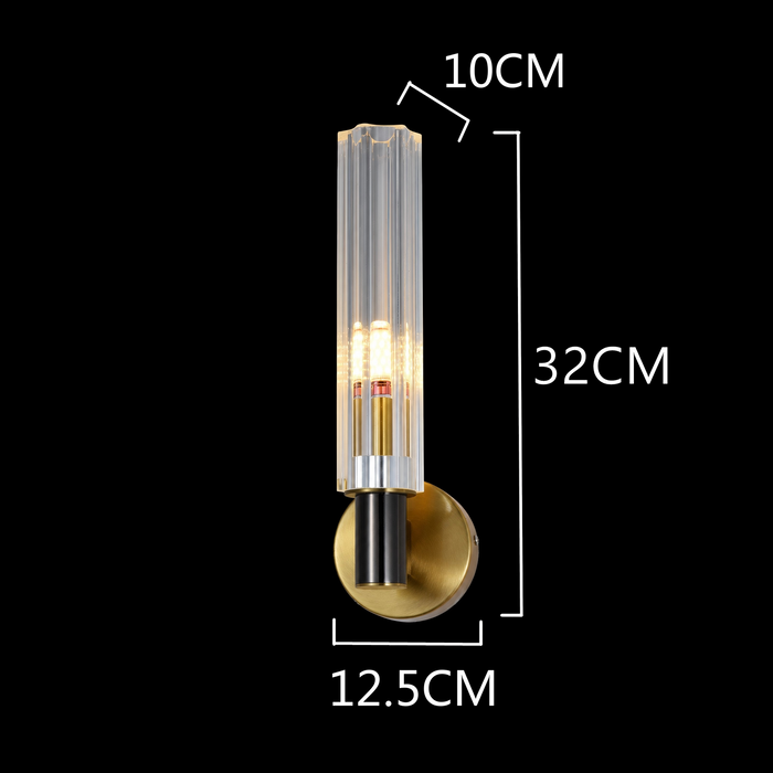 Aureline Fluted Crystal Wall Sconce
