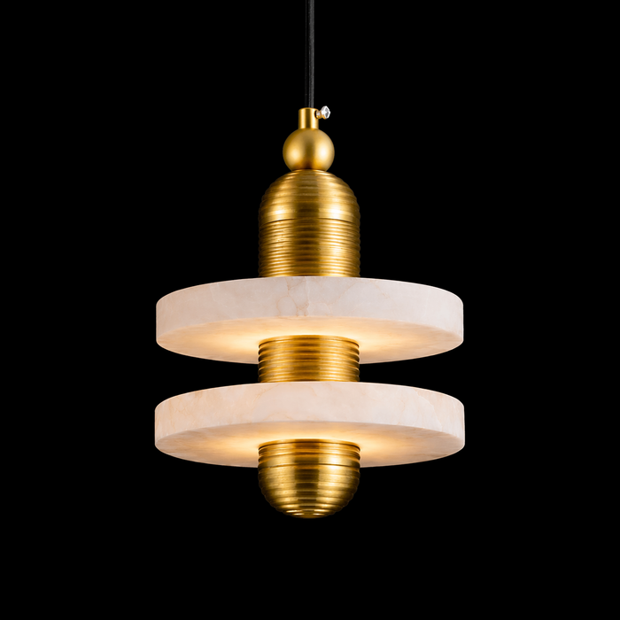 Aurelis Dual Halo Marble Pendant
