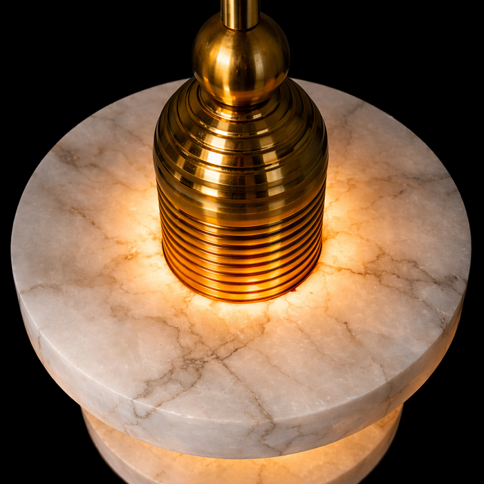 Aurelis Dual Halo Marble Pendant