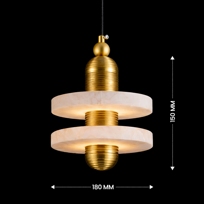 Aurelis Dual Halo Marble Pendant