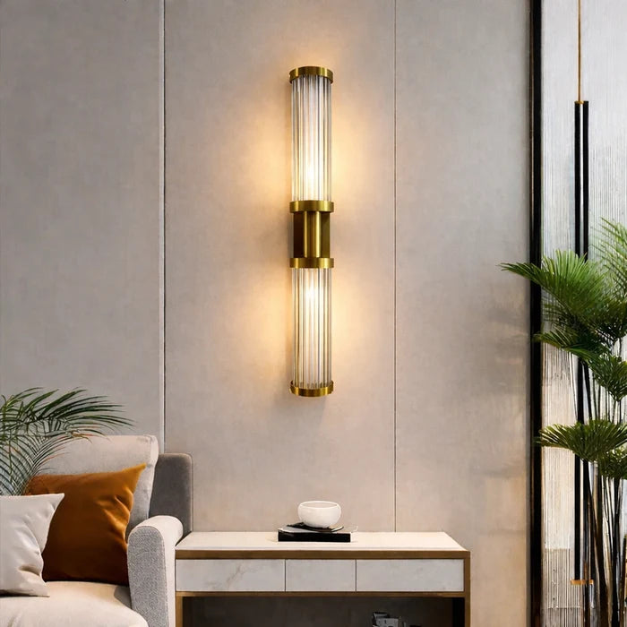 Aurelius Dual Prism Glass Wall Sconce