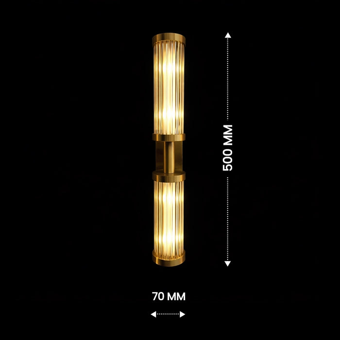 Aurelius Dual Prism Glass Wall Sconce