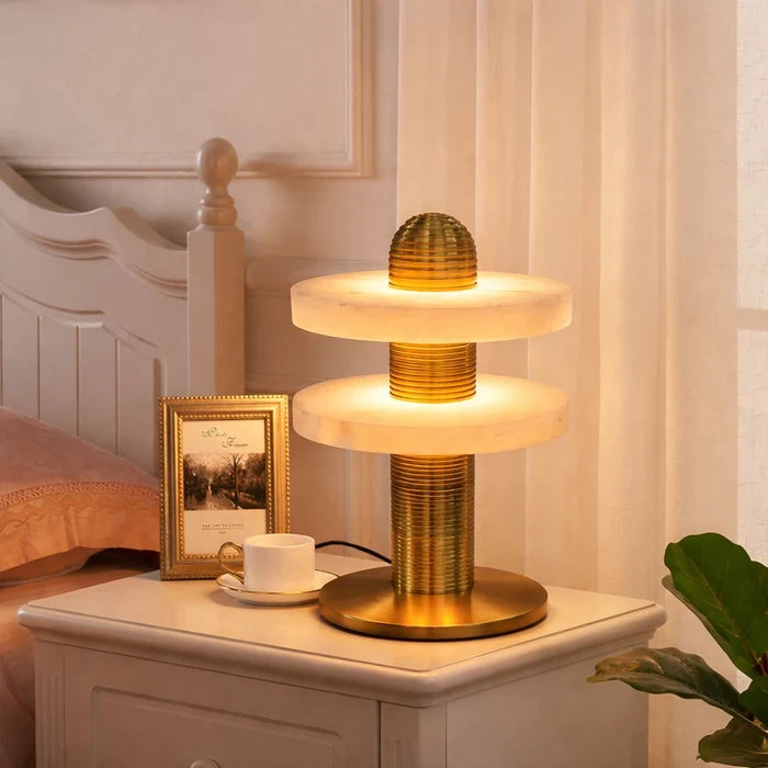 Aurelius Marble Halo Table Lamp