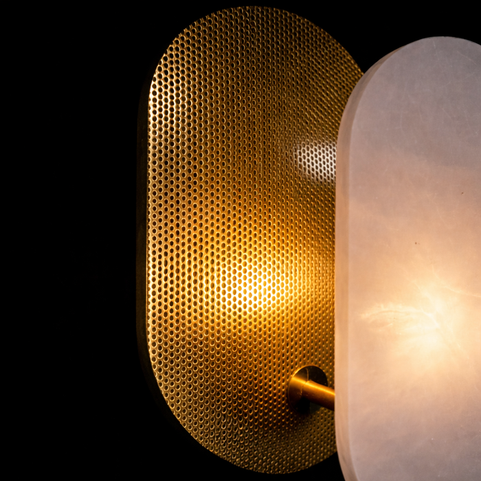 Auremesh Marble Shield Wall Sconce