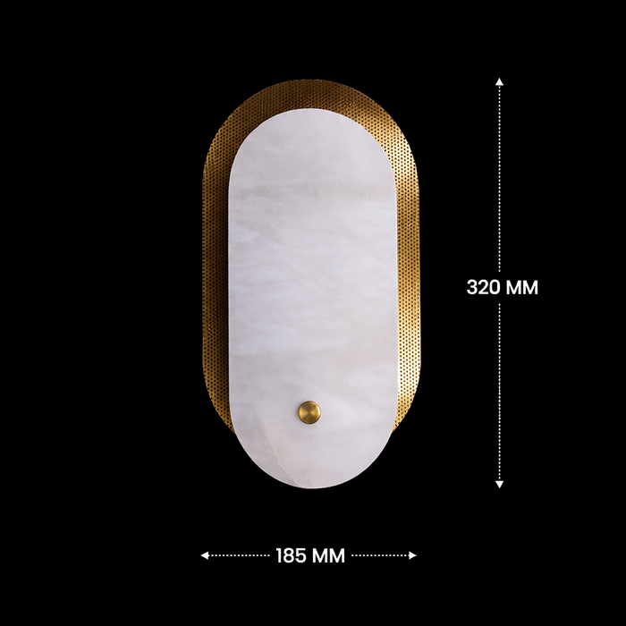 Auremesh Marble Shield Wall Sconce