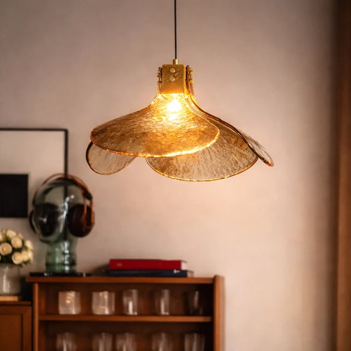 Aurenthia MoltenPetal Glass Pendant Light