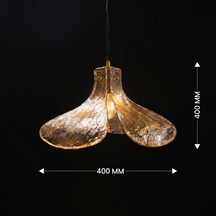 Aurenthia MoltenPetal Glass Pendant Light