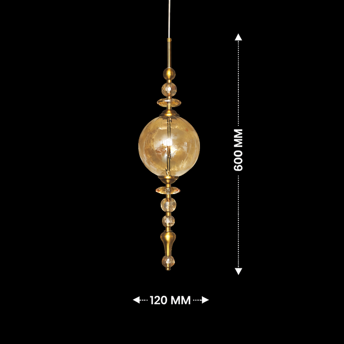 Aurora Crystal Globe Pendant