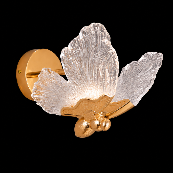 Aurora Moth Crystal Wall Sconce