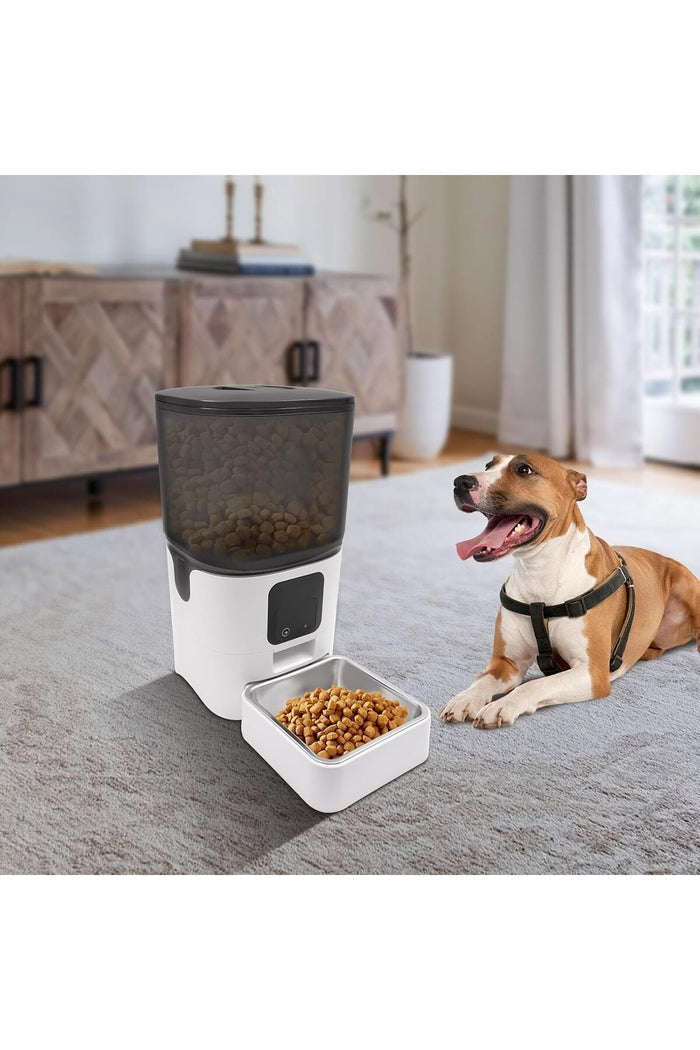 Automatic Pet Feeder with WiFi App Remote Control, Remote Feeding, Detachable for Easy Cle