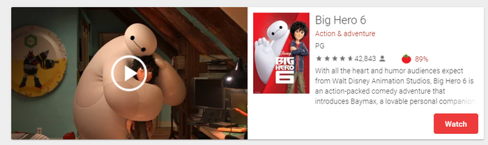 Big Hero 6 Google TV HD Digital Code (Redeems in Google TV; HD Movies Anywhere & HDX Vudu & HD iTunes Transfer Across Movies Anywhere)