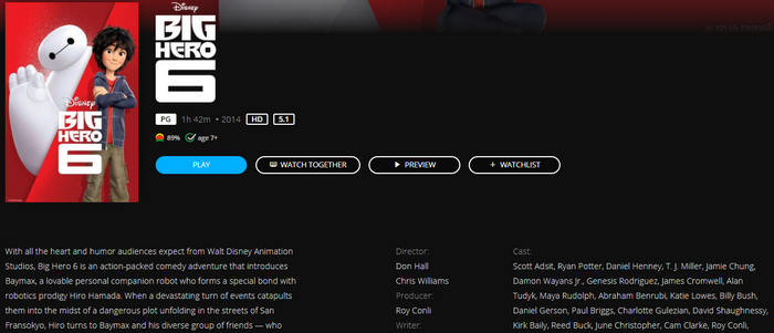 Big Hero 6 Google TV HD Digital Code (Redeems in Google TV; HD Movies Anywhere & HDX Vudu & HD iTunes Transfer Across Movies Anywhere)