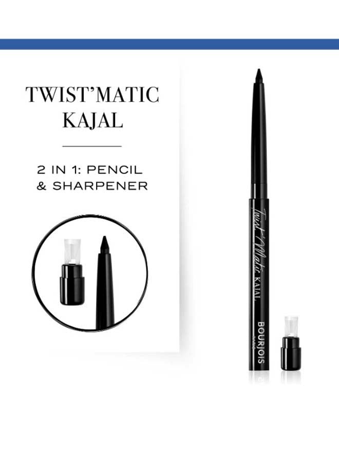 BOURJOIS PARIS Pencil Kajal Twist Matic Eyeline 01 Char'kohl