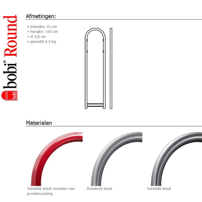 Brievenbusstatief Bobi Rond Silver - Doika - Brievenbuspalen - Bobi - 6417237004284 - 01.02.01.37 Nor Silver RAL9006