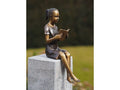 Bronzen beeld Klein lezend meisje 22x11x7cm - Doika - Bronzen beeld - Doika - 5410807022085 - AN2208BR-B