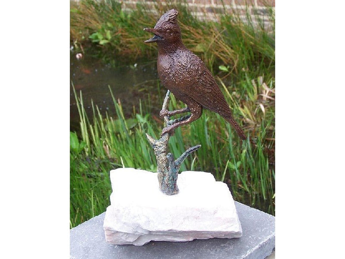 Bronzen beeld Vogel op tak 25x15x18cm - Doika - Bronzen beeld - Doika - 5410807004012 - GA0401BR-B