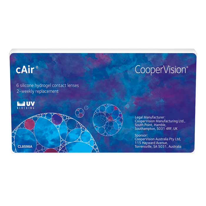 Box of Coopervision cAir contact lenses 6 pack