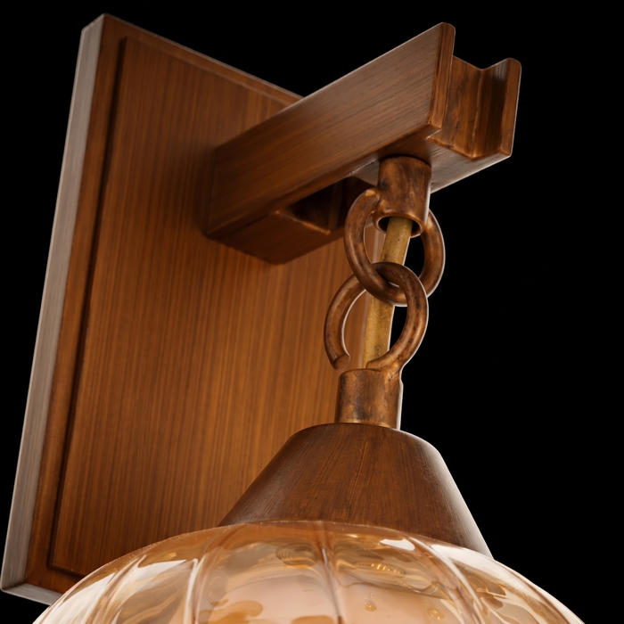 Caldera Amber Glass Wall Lantern