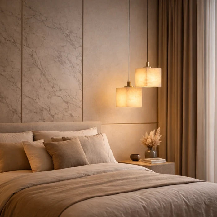 Caldera Marble Cube Pendant Light