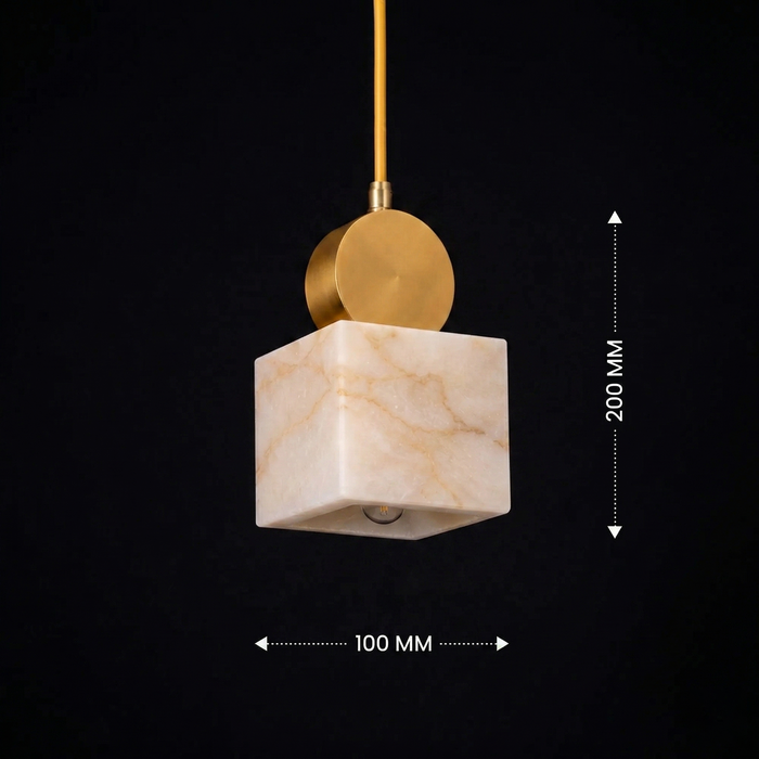 Caldera Marble Cube Pendant Light