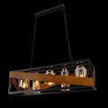 Canyon Glow Modern Rustic Wood Chandelier