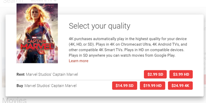 Captain Marvel Google TV HD Digital Code (Redeems in Google TV; HD Movies Anywhere & HDX Vudu & HD iTunes Transfer Across Movies Anywhere)