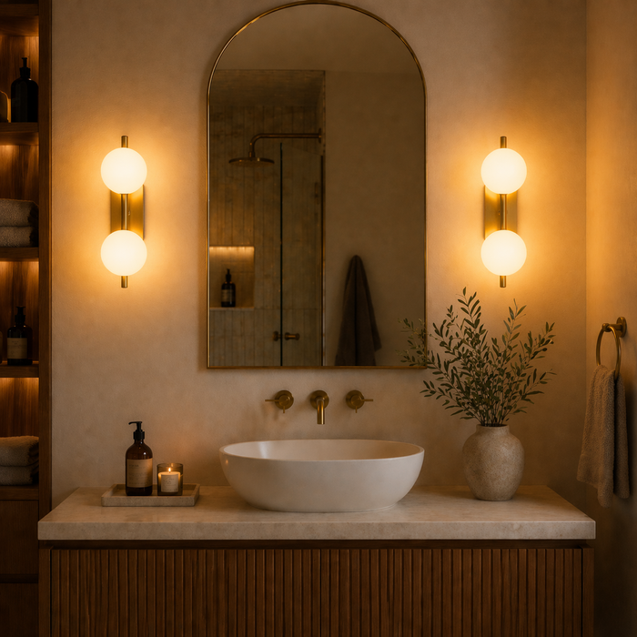 Celeste Duo Globe Wall Light