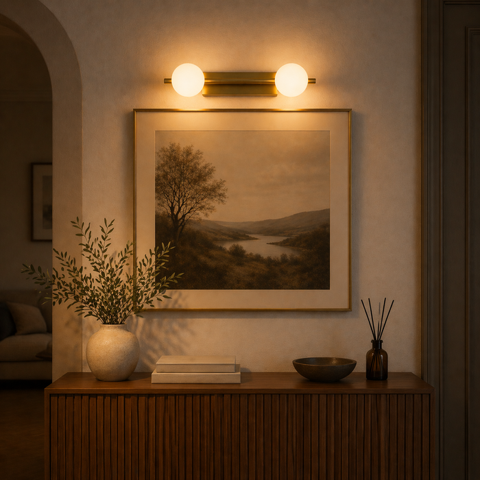 Celeste Duo Globe Wall Light
