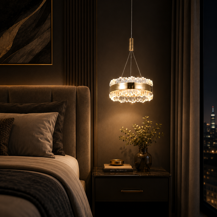 Celestia Crystal Ring Pendant Lamp