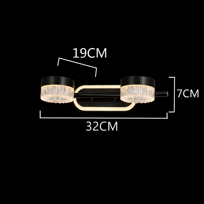 Celestia Duo Crystal Gold Vanity Light