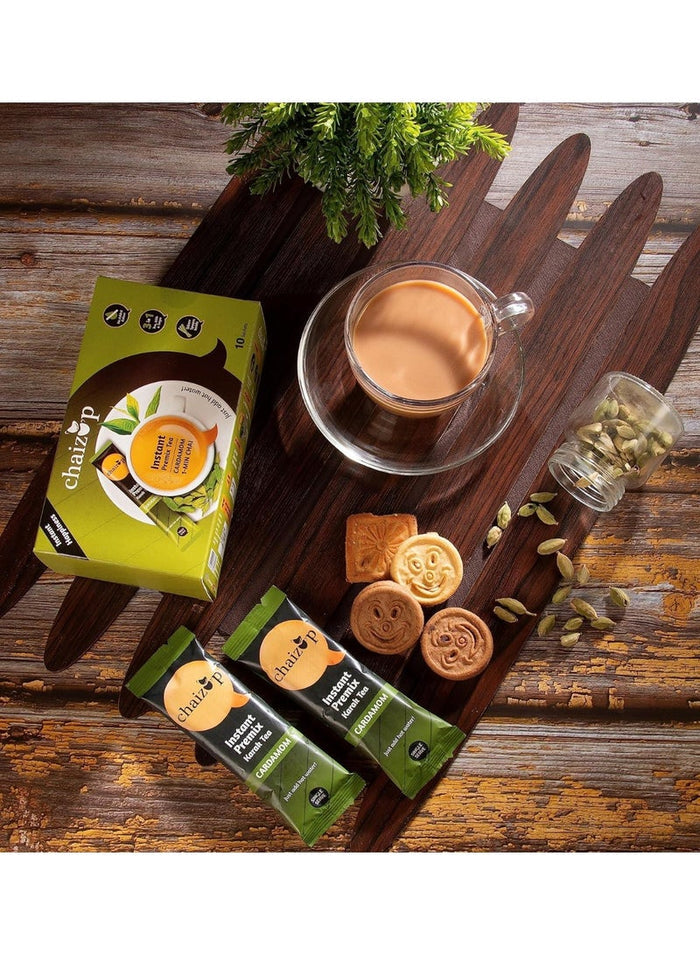 Chaizup Instant Premix Karak Tea Cardamom 200grams (Pack of 10)