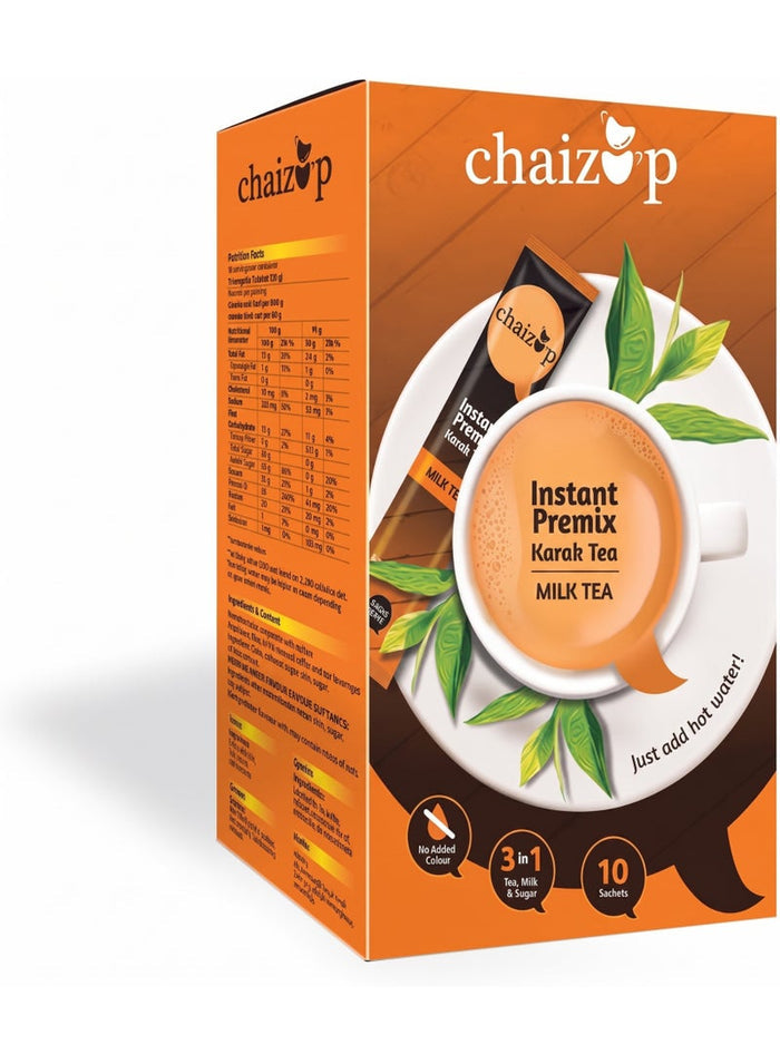 Chaizup Instant Premix Karak Tea Milk 200grams (Pack of 10)