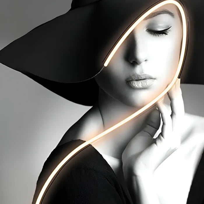 Chic Fedora Aura Portrait Wall Art