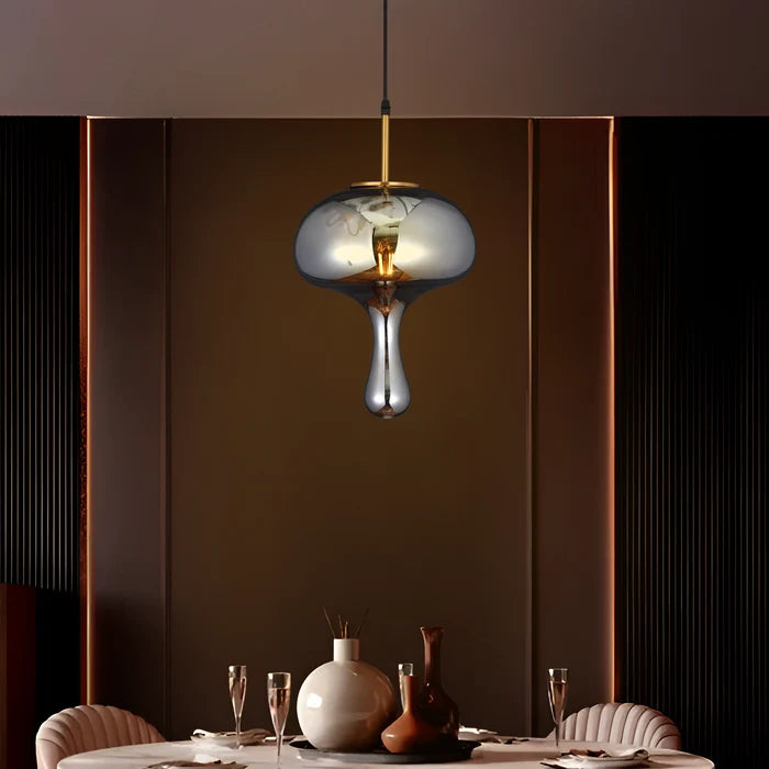 Chroma Flow Modern Smoked Glass Pendant Light
