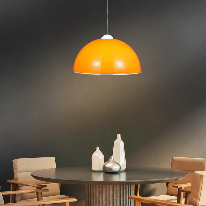 Citrus Glow Vibrant Domed Pendant Light