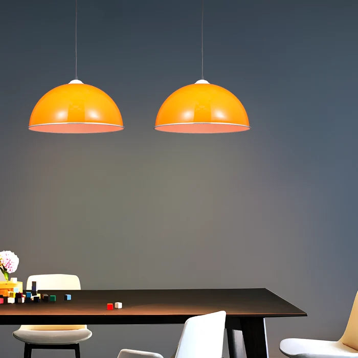 Citrus Glow Vibrant Domed Pendant Light