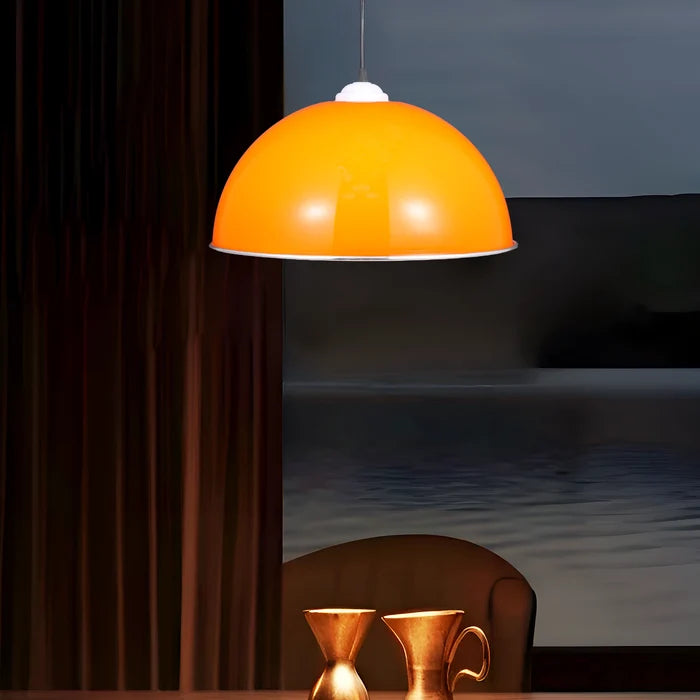 Citrus Glow Vibrant Domed Pendant Light