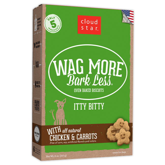 Cloud Star WAG MORE BARK LESS ITTY BITTY BISCUITS: CHICKEN & CARROTS