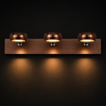 Coffee Brown 3-Head LED Wall Spotlight