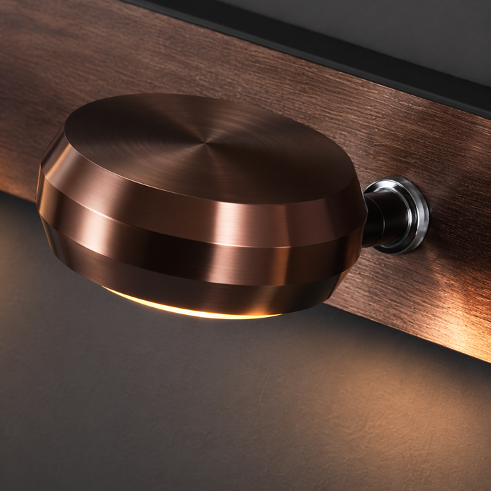 Coffee Brown 3-Head LED Wall Spotlight