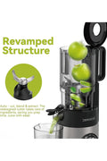 Cold Press Juicer Machine, 5.2" Wide Feed Chute Juice Extractor, 54 oz Large Hopper, Easy to Clean & High Juice Yield