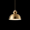 Contour Wood A-Top Antique Gold Pendant Light