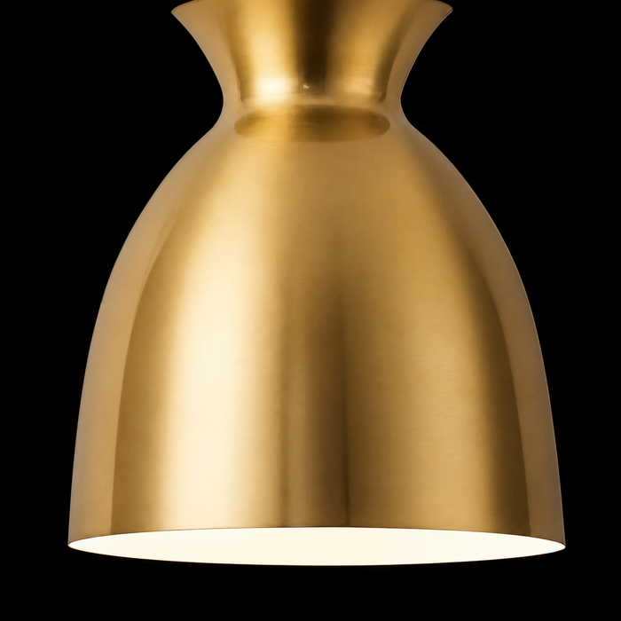 Contour Wood C Gold Pendant Light